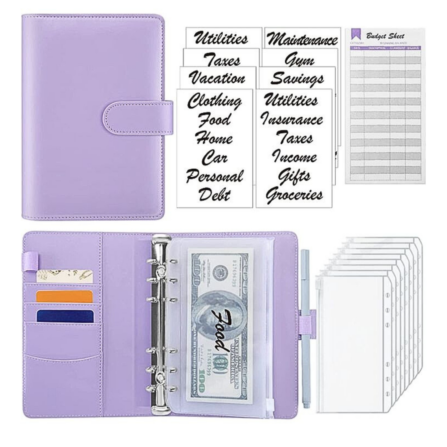 Money Saver Ring Binder Notebook